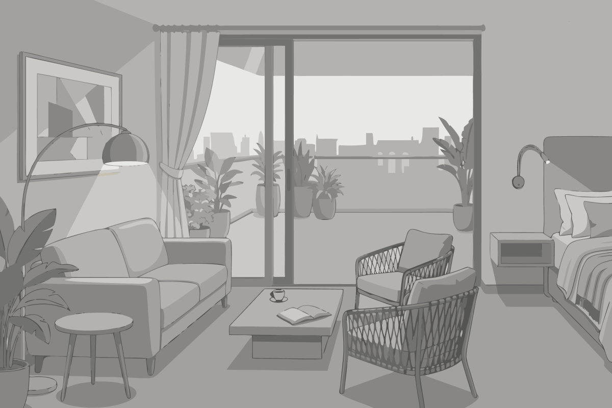 Deluxe Zimmer mit Blick auf den Garten